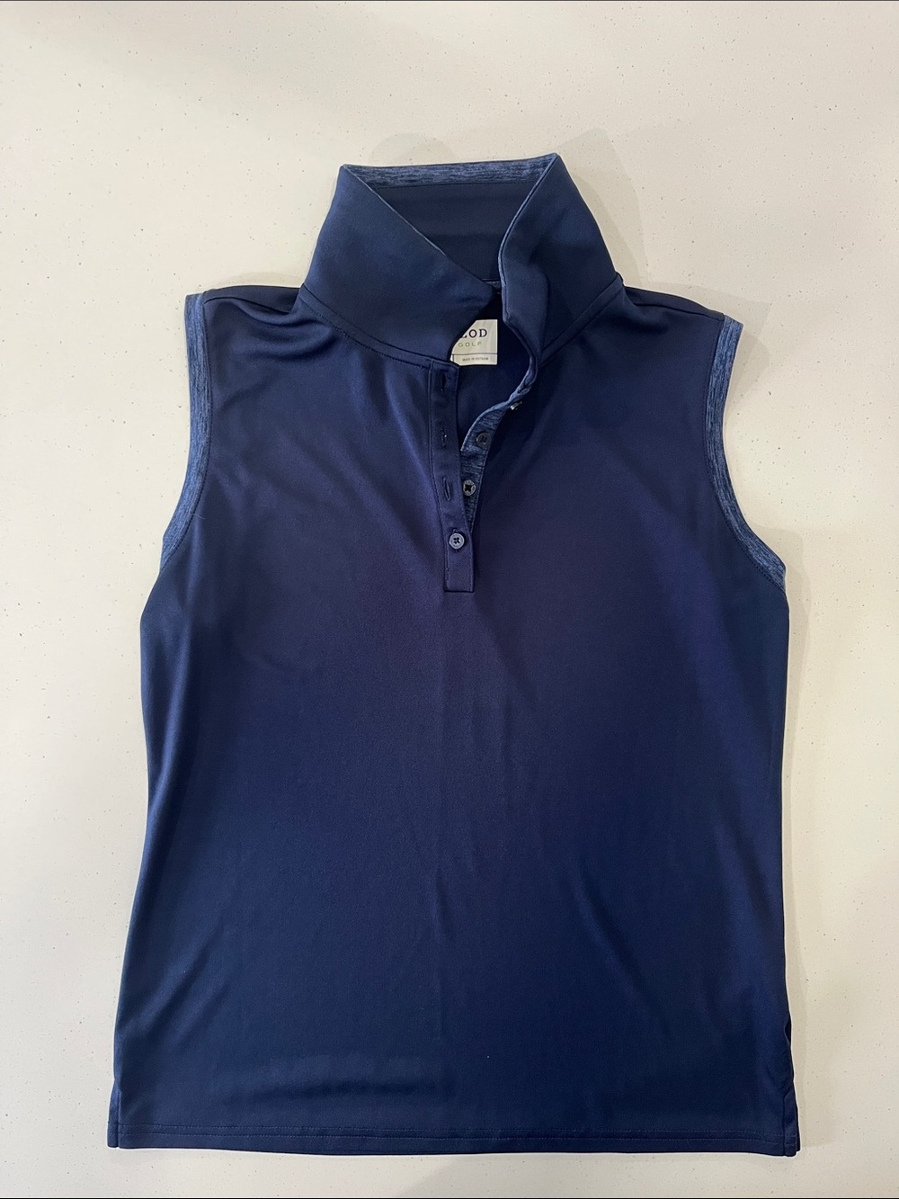 Women’s Izod Navy Sleeveless Golf Polo Top